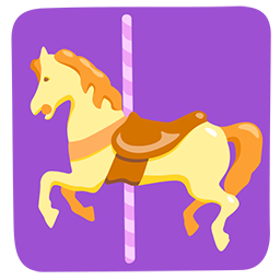 carousel horse as rendered by Messenger
