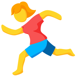 person running as rendered by Messenger