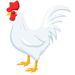 rooster as rendered by Messenger