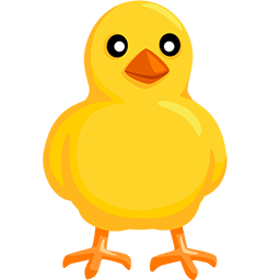 Front-Facing Baby Chick as drawn by Messenger in 1.0