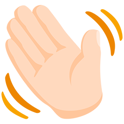 Waving Hand: Light Skin Tone, the design in this release