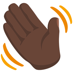 Waving Hand: Dark Skin Tone, the design in this release