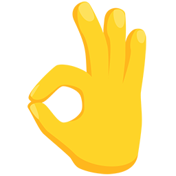 mano che fa OK as rendered by Messenger