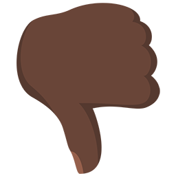 thumbs down: dark skin tone as rendered by Messenger