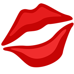 marca de beijo as rendered by Messenger