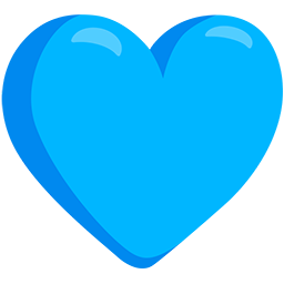 cuore blu as rendered by Messenger