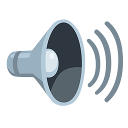 speaker high volume as rendered by Messenger