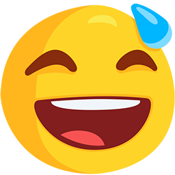Grinning Face with Sweat, the design in this release