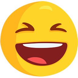 Grinning Squinting Face as drawn by Messenger in 1.0