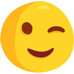 zwinkerndes Gesicht as rendered by Messenger