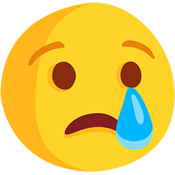 weinendes Gesicht as rendered by Messenger