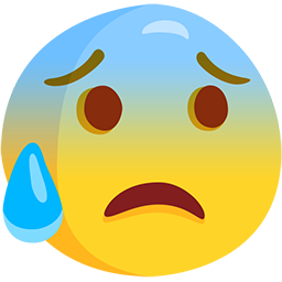 Anxious Face with Sweat, the design in this release