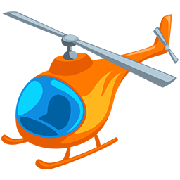 helicopter as rendered by Messenger