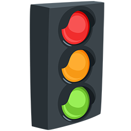vertical traffic light as rendered by Messenger