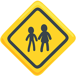 children crossing as rendered by Messenger