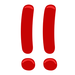double exclamation mark as rendered by Messenger