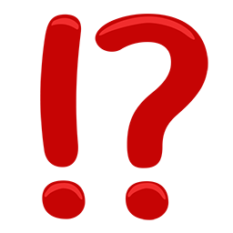 exclamation question mark as rendered by Messenger