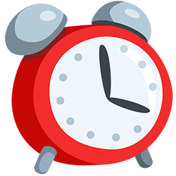 alarm clock as rendered by Messenger