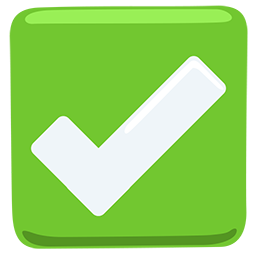 check mark button as rendered by Messenger