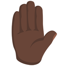 Raised Hand: Dark Skin Tone, the design in this release