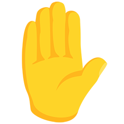 mano alzata as rendered by Messenger