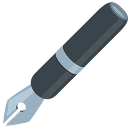 black nib as rendered by Messenger