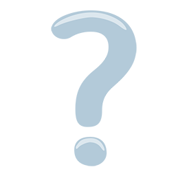 white question mark as rendered by Messenger