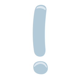 white exclamation mark as rendered by Messenger