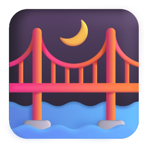 Bridge at Night as drawn by Microsoft 3D Fluent in Fluent 15.0