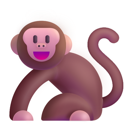 Monkey as drawn by Microsoft 3D Fluent in Fluent 15.0