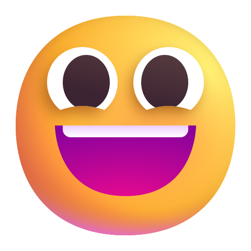 Grinning Face with Big Eyes, the previous design