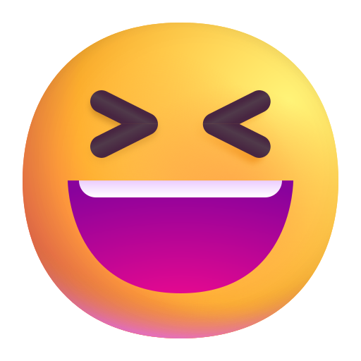 Grinning Squinting Face, the previous design