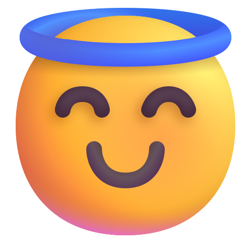 天使の輪がついた笑顔 as drawn by Microsoft 3D Fluent in Fluent 15.0