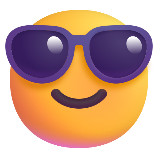 Smiling Face with Sunglasses, the previous design