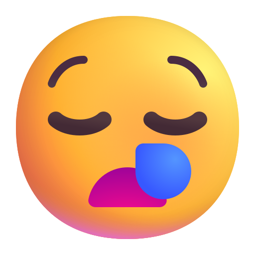 Sleepy Face as drawn by Microsoft 3D Fluent in Fluent 15.0