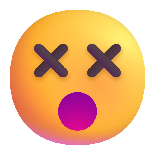 Face with Crossed-Out Eyes, the previous design