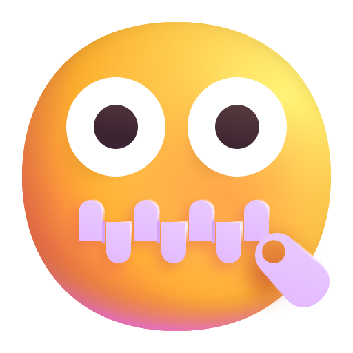 Zipper-Mouth Face, the previous design