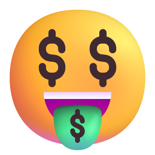Money-Mouth Face, the previous design