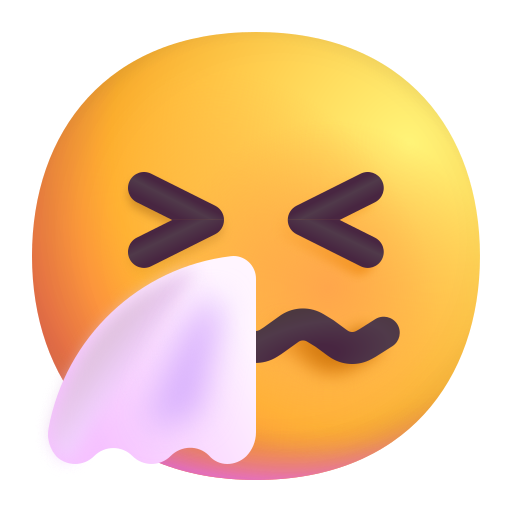 Sneezing Face, the previous design