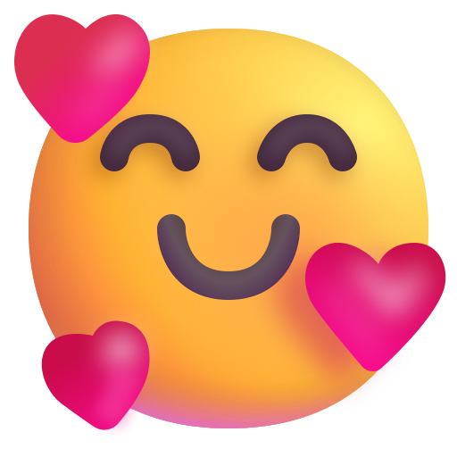 Smiling Face with Hearts, the previous design
