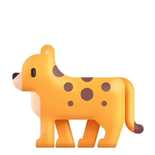 Leopard as drawn by Microsoft 3D Fluent in Fluent 15.1