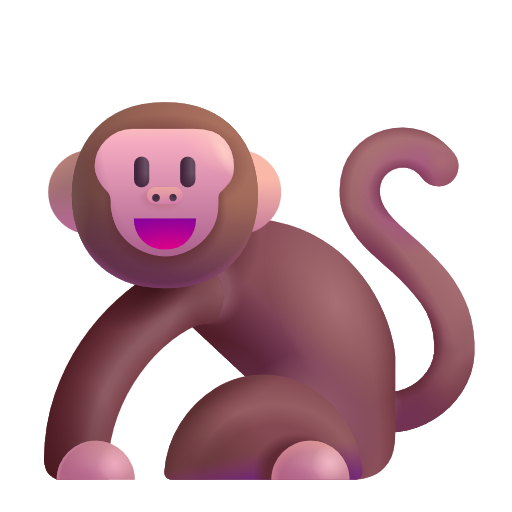 Monkey as drawn by Microsoft 3D Fluent in Fluent 15.1