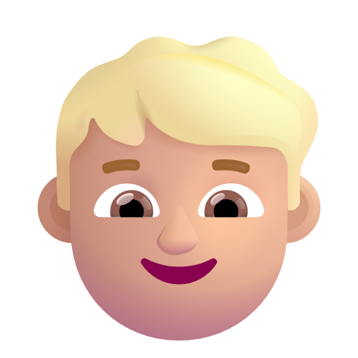 Boy: Medium-Light Skin Tone as drawn by Microsoft 3D Fluent in Fluent 15.1