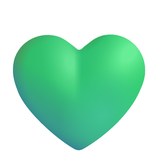 Cuore Verde as drawn by Microsoft 3D Fluent in Fluent 15.1