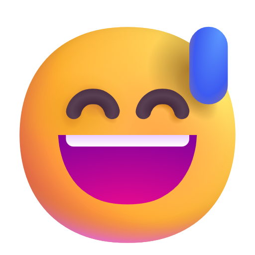 Cara Sonriendo Con Sudor Frío as drawn by Microsoft 3D Fluent in Fluent 15.1