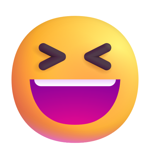 Grinning Squinting Face, the design in this release