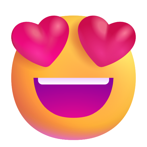 Smiling Face with Heart-Eyes, the design in this release
