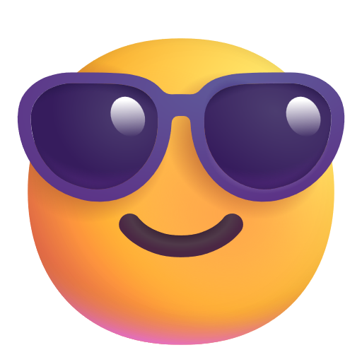 Smiling Face with Sunglasses, the design in this release