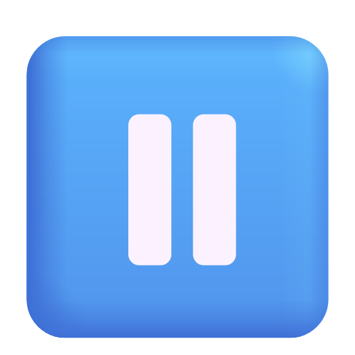 Pause Button as drawn by Microsoft 3D Fluent in Fluent 15.1