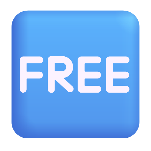 FREE button as rendered by Microsoft 3D Fluent